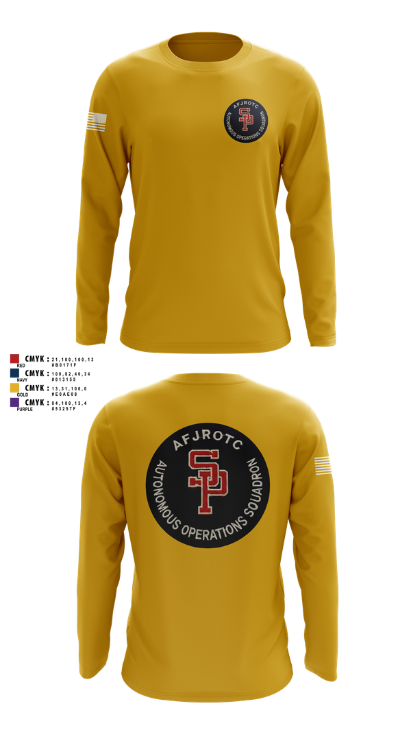 Long Sleeve Performance Shirt, AFJROTC MS-081 DRONE TEAM, , Teamtime, Team time, sublimation, custom sports apparel, team uniforms, spirit wear, spiritwear, sports uniforms, custom shirts, team store, custom team store, fundraiser sports, apparel fundraiser