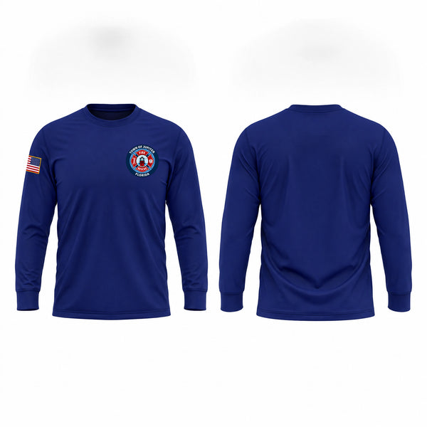 Long Sleeve Performance Shirt, Jupiter Fire Rescue, Fire Department, Teamtime, Team time, sublimation, custom sports apparel, team uniforms, spirit wear, spiritwear, sports uniforms, custom shirts, team store, custom team store, fundraiser sports, apparel fundraiser