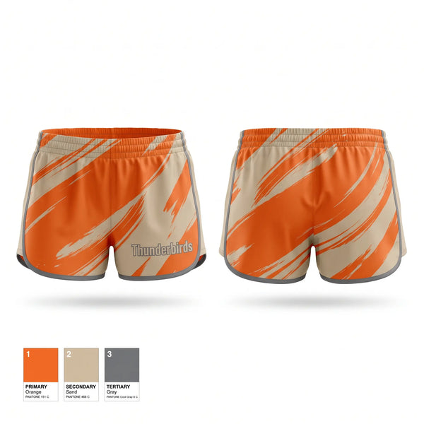 Womens Shorts, Thunderbirds, Baseball, Teamtime, Team time, sublimation, custom sports apparel, team uniforms, spirit wear, spiritwear, sports uniforms, custom shirts, team store, custom team store, fundraiser sports, apparel fundraiser
