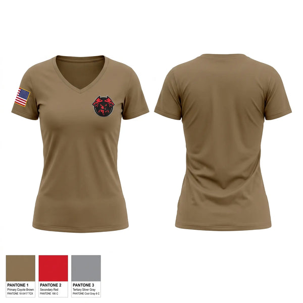 Womens Short Sleeve Vneck Shirt, D 169, Army, Teamtime, Team time, sublimation, custom sports apparel, team uniforms, spirit wear, spiritwear, sports uniforms, custom shirts, team store, custom team store, fundraiser sports, apparel fundraiser