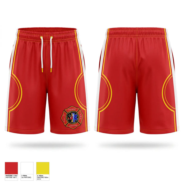 Athletic Shorts With Pockets, Chemult Rural Fire Protection District, EMS/EMT, Teamtime, Team time, sublimation, custom sports apparel, team uniforms, spirit wear, spiritwear, sports uniforms, custom shirts, team store, custom team store, fundraiser sports, apparel fundraiser