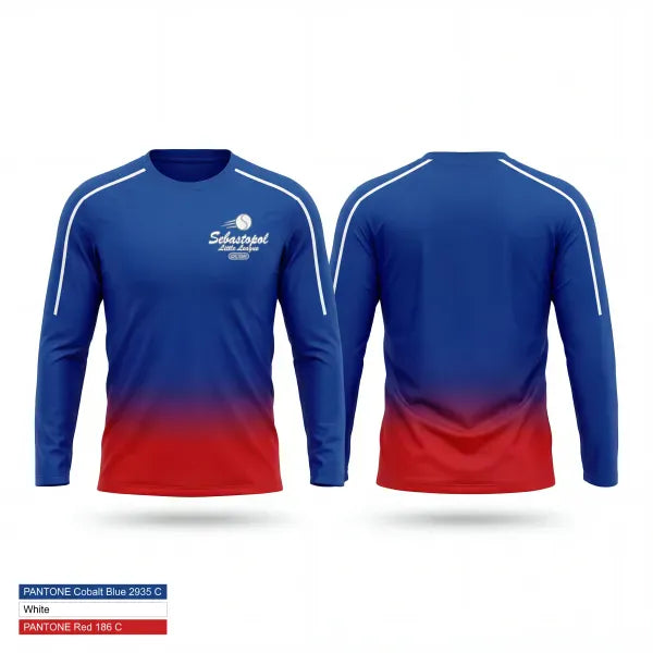Long Sleeve Performance Shirt, Sebastopol Little League, Baseball, Teamtime, Team time, sublimation, custom sports apparel, team uniforms, spirit wear, spiritwear, sports uniforms, custom shirts, team store, custom team store, fundraiser sports, apparel fundraiser