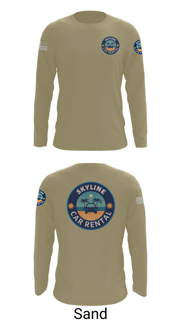 Long Sleeve Performance Shirt, Skyline Car Rental, Men's Basketball, Teamtime, Team time, sublimation, custom sports apparel, team uniforms, spirit wear, spiritwear, sports uniforms, custom shirts, team store, custom team store, fundraiser sports, apparel fundraiser