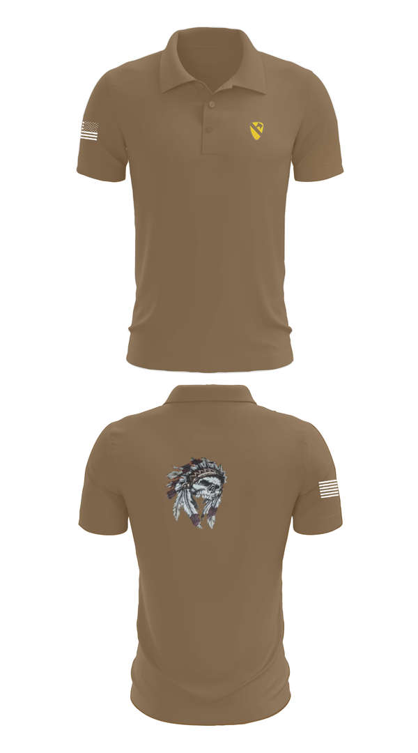 Short Sleeve Performance Polo, 6-9 Cavalry Regiment, , Teamtime, Team time, sublimation, custom sports apparel, team uniforms, spirit wear, spiritwear, sports uniforms, custom shirts, team store, custom team store, fundraiser sports, apparel fundraiser