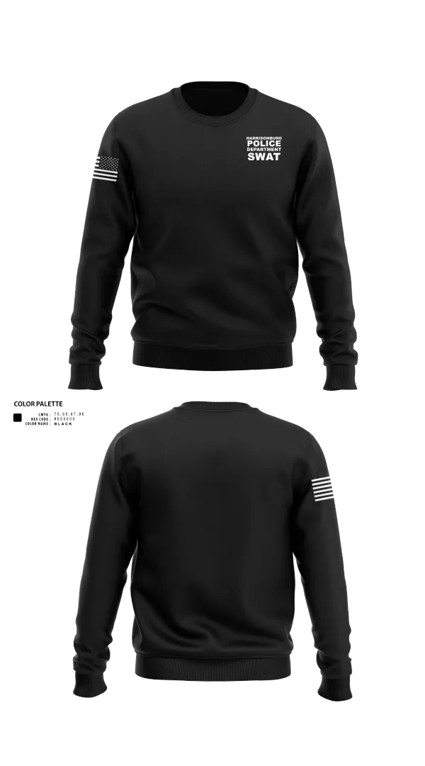 Crew Neck Sweatshirt, Harrisonburg Police Department SWAT, , Teamtime, Team time, sublimation, custom sports apparel, team uniforms, spirit wear, spiritwear, sports uniforms, custom shirts, team store, custom team store, fundraiser sports, apparel fundraiser