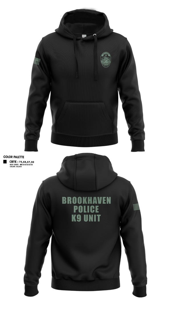 Hoodie, Brookhaven K9 Unit, Police, Teamtime, Team time, sublimation, custom sports apparel, team uniforms, spirit wear, spiritwear, sports uniforms, custom shirts, team store, custom team store, fundraiser sports, apparel fundraiser