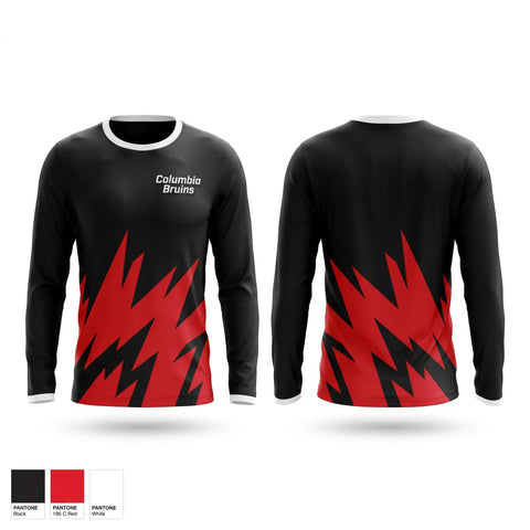 Long Sleeve Performance Shirt, Columbia Bruins, Cheer, Teamtime, Team time, sublimation, custom sports apparel, team uniforms, spirit wear, spiritwear, sports uniforms, custom shirts, team store, custom team store, fundraiser sports, apparel fundraiser