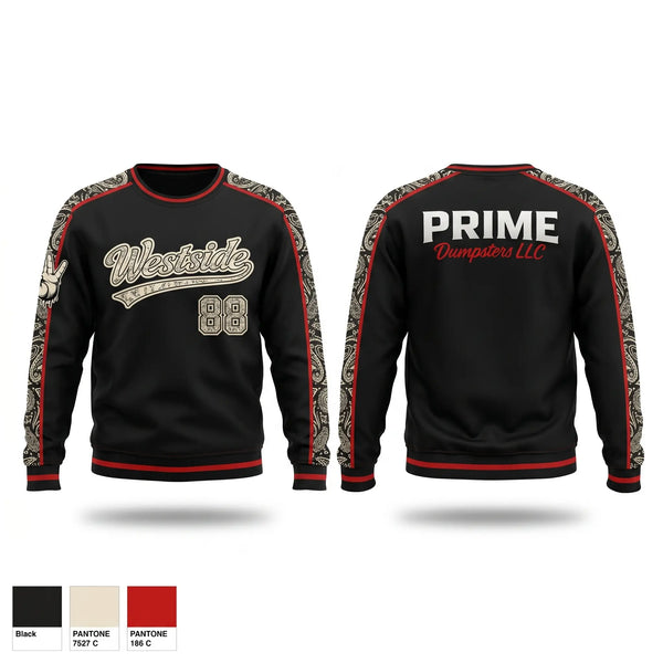 Crew Neck Sweatshirt, Westside, Softball, Teamtime, Team time, sublimation, custom sports apparel, team uniforms, spirit wear, spiritwear, sports uniforms, custom shirts, team store, custom team store, fundraiser sports, apparel fundraiser
