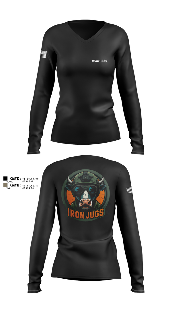 Womens Long Sleeve Vneck Shirt, MCAT 1220, , Teamtime, Team time, sublimation, custom sports apparel, team uniforms, spirit wear, spiritwear, sports uniforms, custom shirts, team store, custom team store, fundraiser sports, apparel fundraiser