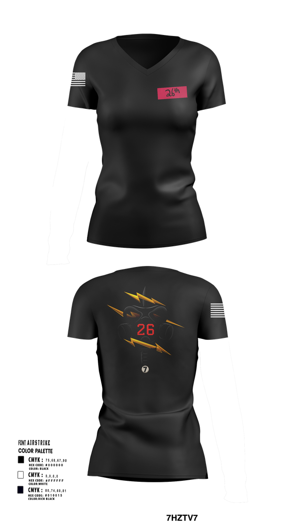 Womens Short Sleeve Vneck Shirt, 26th CM Co, , Teamtime, Team time, sublimation, custom sports apparel, team uniforms, spirit wear, spiritwear, sports uniforms, custom shirts, team store, custom team store, fundraiser sports, apparel fundraiser