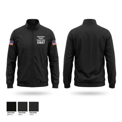 Windbreaker, Ketchikan Police Department SWAT, Police, Teamtime, Team time, sublimation, custom sports apparel, team uniforms, spirit wear, spiritwear, sports uniforms, custom shirts, team store, custom team store, fundraiser sports, apparel fundraiser