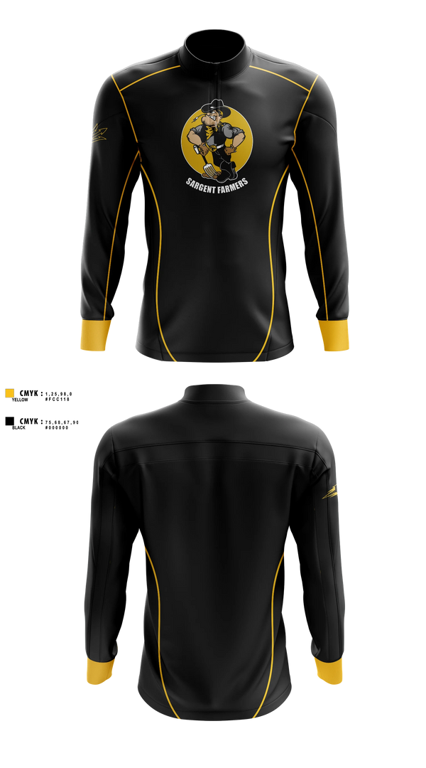 Quarter Zip Jacket, Sargent Farmers, Spirit Store, Teamtime, Team time, sublimation, custom sports apparel, team uniforms, spirit wear, spiritwear, sports uniforms, custom shirts, team store, custom team store, fundraiser sports, apparel fundraiser