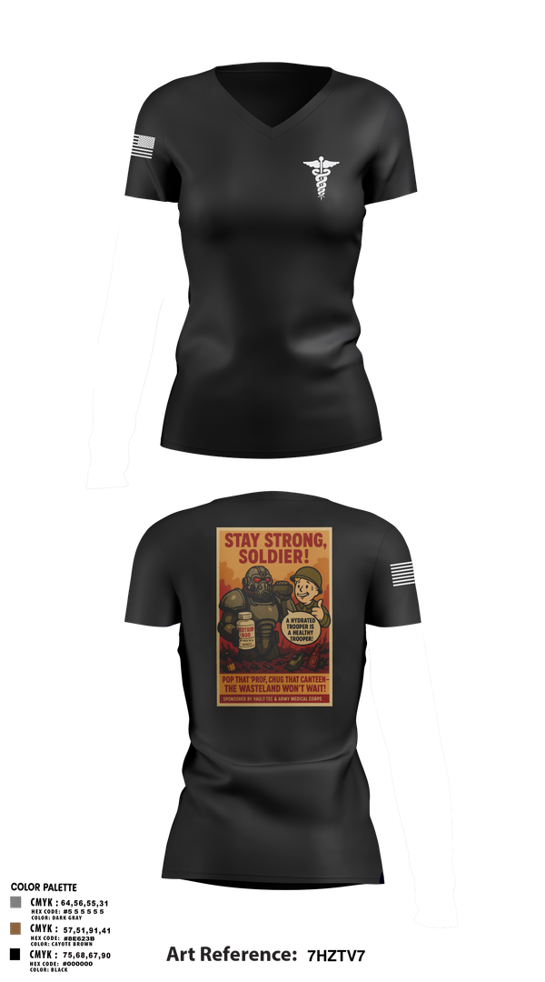 Womens Short Sleeve Vneck Shirt, 319th IEW, , Teamtime, Team time, sublimation, custom sports apparel, team uniforms, spirit wear, spiritwear, sports uniforms, custom shirts, team store, custom team store, fundraiser sports, apparel fundraiser
