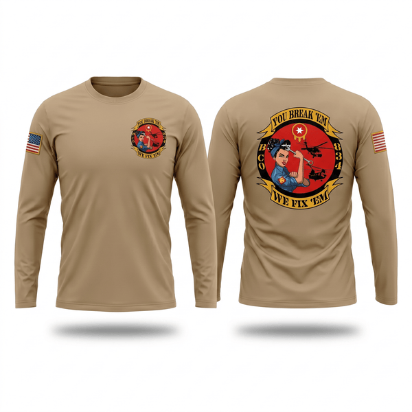 Long Sleeve Performance Shirt, B-Co 834th ASB, National Guard, Teamtime, Team time, sublimation, custom sports apparel, team uniforms, spirit wear, spiritwear, sports uniforms, custom shirts, team store, custom team store, fundraiser sports, apparel fundraiser