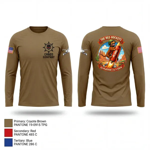 Long Sleeve Performance Shirt, C. Co. HQ PLT, Army, Teamtime, Team time, sublimation, custom sports apparel, team uniforms, spirit wear, spiritwear, sports uniforms, custom shirts, team store, custom team store, fundraiser sports, apparel fundraiser