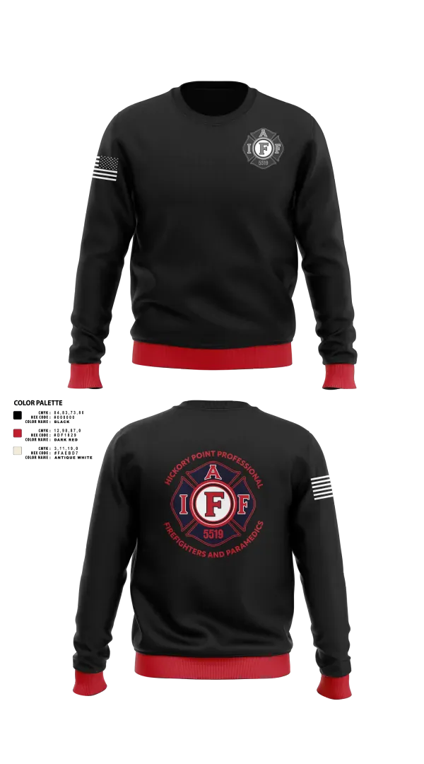 Crew Neck Sweatshirt, Local 5519, Fire Department, Teamtime, Team time, sublimation, custom sports apparel, team uniforms, spirit wear, spiritwear, sports uniforms, custom shirts, team store, custom team store, fundraiser sports, apparel fundraiser