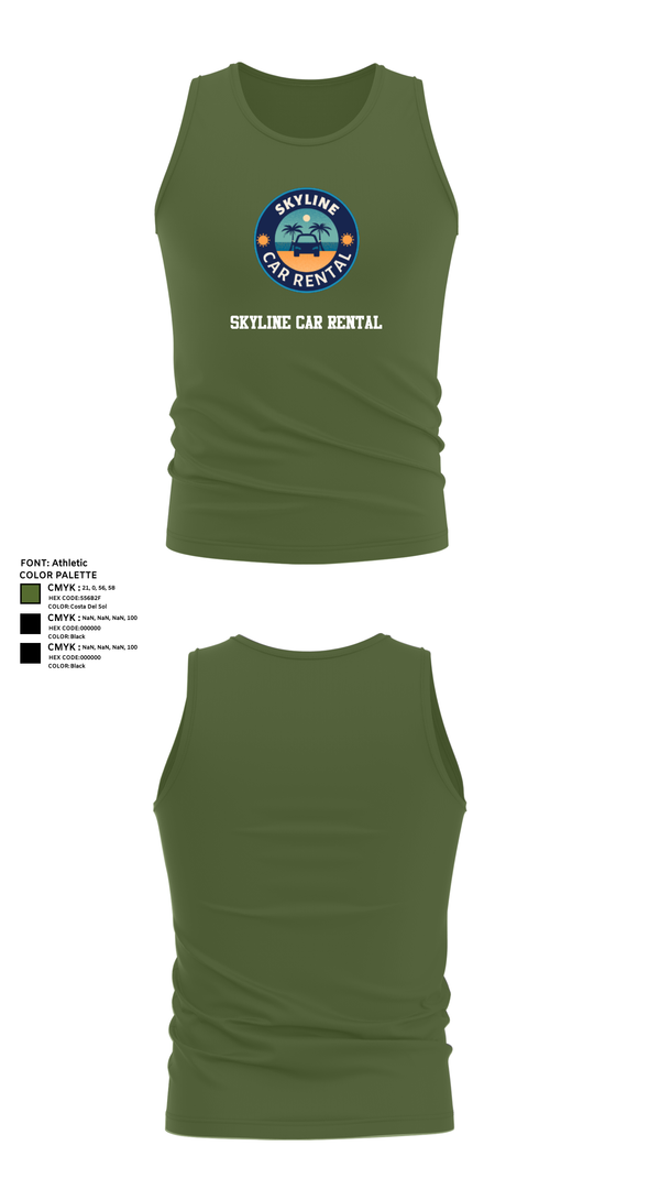 Tank Top, Skyline Car Rental, Men's Basketball, Teamtime, Team time, sublimation, custom sports apparel, team uniforms, spirit wear, spiritwear, sports uniforms, custom shirts, team store, custom team store, fundraiser sports, apparel fundraiser