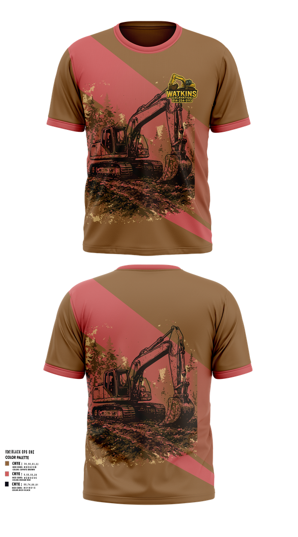 Short Sleeve Performance Shirt, 252 EngineersWatkins Excavation, , Teamtime, Team time, sublimation, custom sports apparel, team uniforms, spirit wear, spiritwear, sports uniforms, custom shirts, team store, custom team store, fundraiser sports, apparel fundraiser