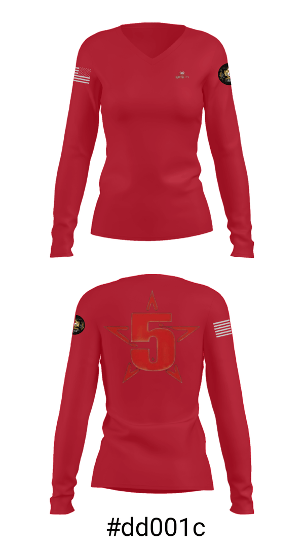 Women's Long Sleeve Vneck Shirt, ARMSTRONGINC.Est1964, , Teamtime, Team time, sublimation, custom sports apparel, team uniforms, spirit wear, spiritwear, sports uniforms, custom shirts, team store, custom team store, fundraiser sports, apparel fundraiser