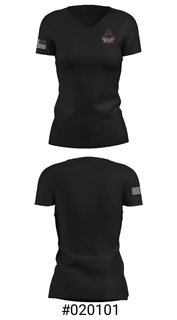 Women's Short Sleeve Vneck Shirt, Reckless, Football, Teamtime, Team time, sublimation, custom sports apparel, team uniforms, spirit wear, spiritwear, sports uniforms, custom shirts, team store, custom team store, fundraiser sports, apparel fundraiser