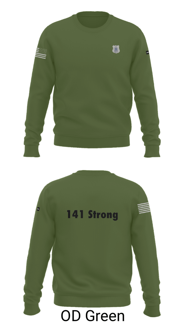 Crew Neck Sweatshirt, 141 Strong, Police, Teamtime, Team time, sublimation, custom sports apparel, team uniforms, spirit wear, spiritwear, sports uniforms, custom shirts, team store, custom team store, fundraiser sports, apparel fundraiser
