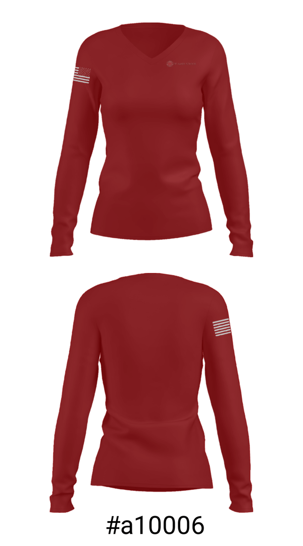 Women's Long Sleeve Vneck Shirt, St Mary's School, Spirit Store, Teamtime, Team time, sublimation, custom sports apparel, team uniforms, spirit wear, spiritwear, sports uniforms, custom shirts, team store, custom team store, fundraiser sports, apparel fundraiser