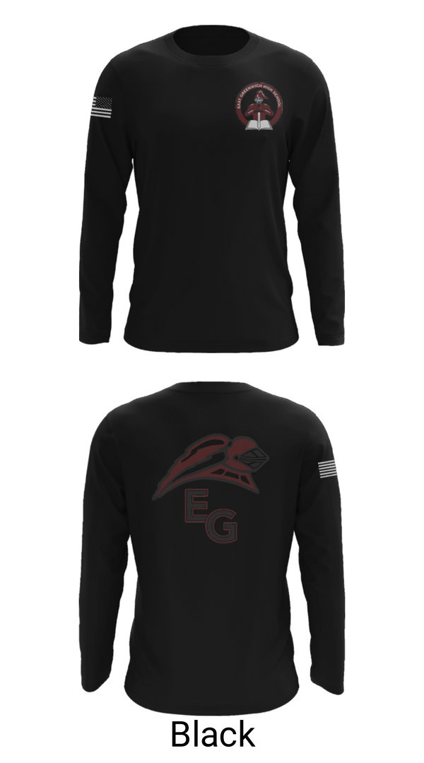 Long Sleeve Performance Shirt, East Greenwich High School Ice Hockey, Ice Hockey, Teamtime, Team time, sublimation, custom sports apparel, team uniforms, spirit wear, spiritwear, sports uniforms, custom shirts, team store, custom team store, fundraiser sports, apparel fundraiser