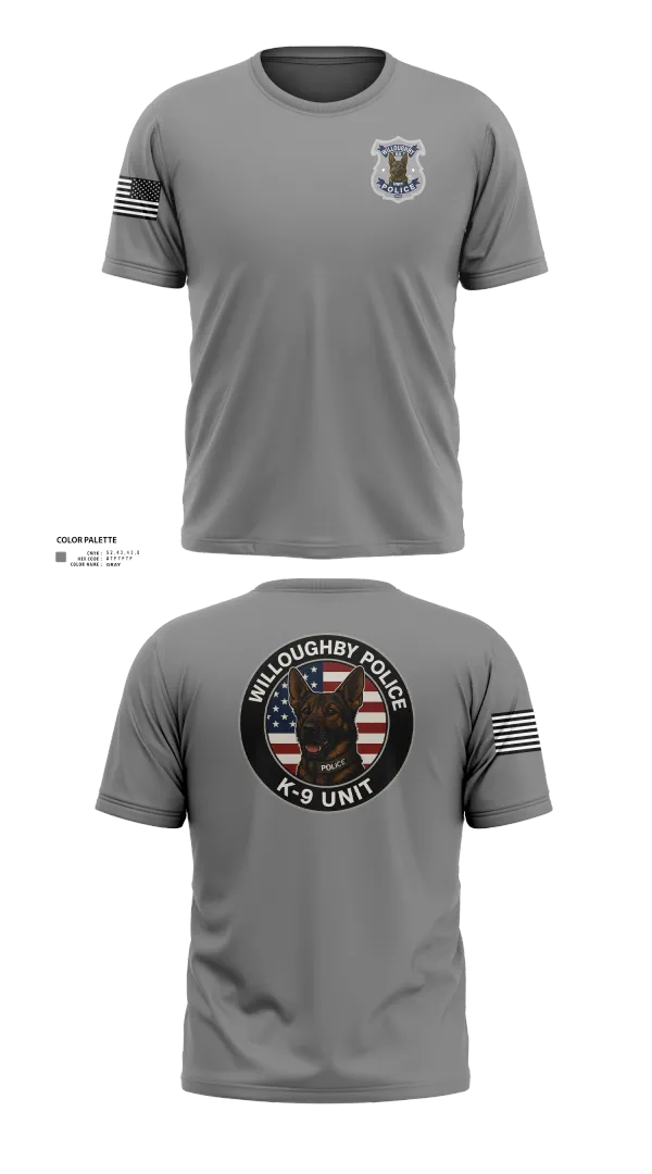 Short Sleeve Performance Shirt, Willoughby Police K9 Unit, Police, Teamtime, Team time, sublimation, custom sports apparel, team uniforms, spirit wear, spiritwear, sports uniforms, custom shirts, team store, custom team store, fundraiser sports, apparel fundraiser