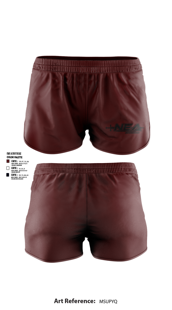 Womens Shorts, Northeastern Assassins, E-Sports, Teamtime, Team time, sublimation, custom sports apparel, team uniforms, spirit wear, spiritwear, sports uniforms, custom shirts, team store, custom team store, fundraiser sports, apparel fundraiser