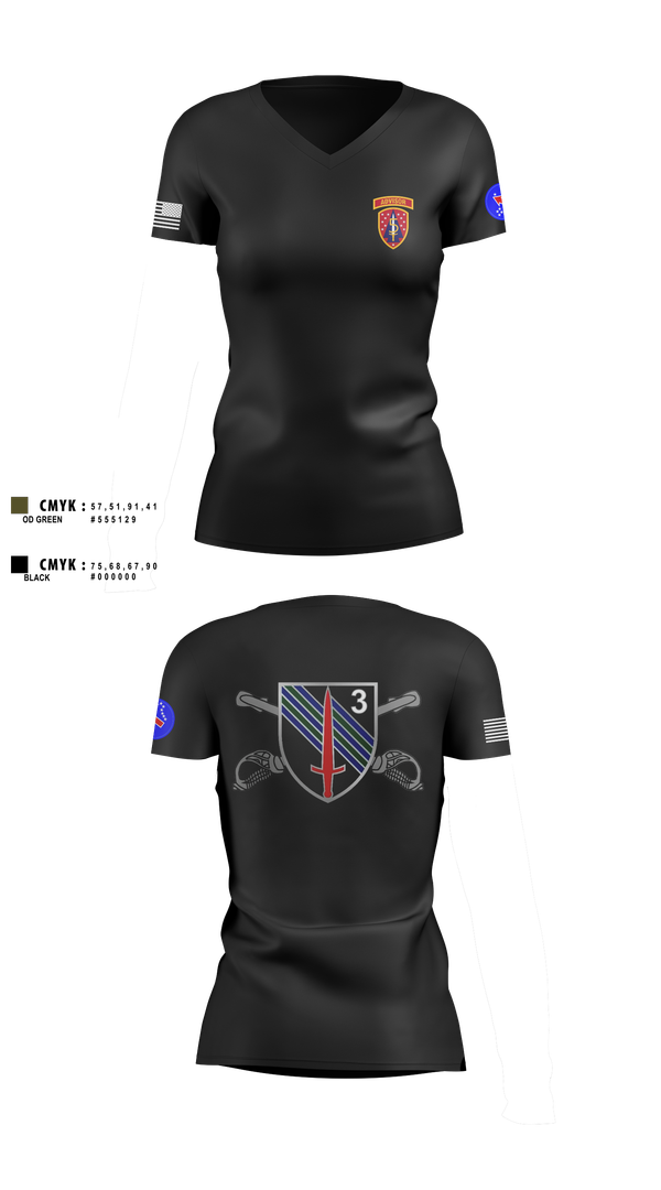 Womens Short Sleeve Vneck Shirt, 5th SFAB, Army, Teamtime, Team time, sublimation, custom sports apparel, team uniforms, spirit wear, spiritwear, sports uniforms, custom shirts, team store, custom team store, fundraiser sports, apparel fundraiser