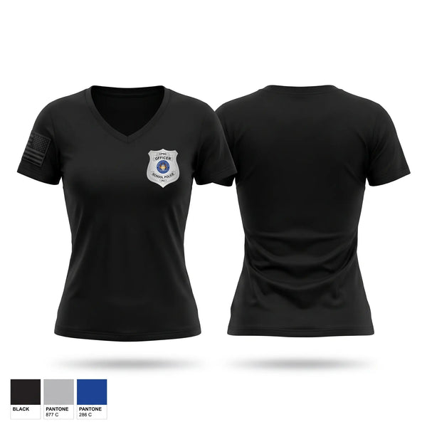 Womens Short Sleeve Vneck Shirt, CPHSG School Police, Police, Teamtime, Team time, sublimation, custom sports apparel, team uniforms, spirit wear, spiritwear, sports uniforms, custom shirts, team store, custom team store, fundraiser sports, apparel fundraiser
