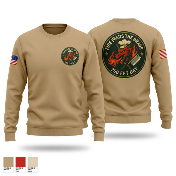 Crew Neck Sweatshirt, 756th QM DET FFT, Army, Teamtime, Team time, sublimation, custom sports apparel, team uniforms, spirit wear, spiritwear, sports uniforms, custom shirts, team store, custom team store, fundraiser sports, apparel fundraiser