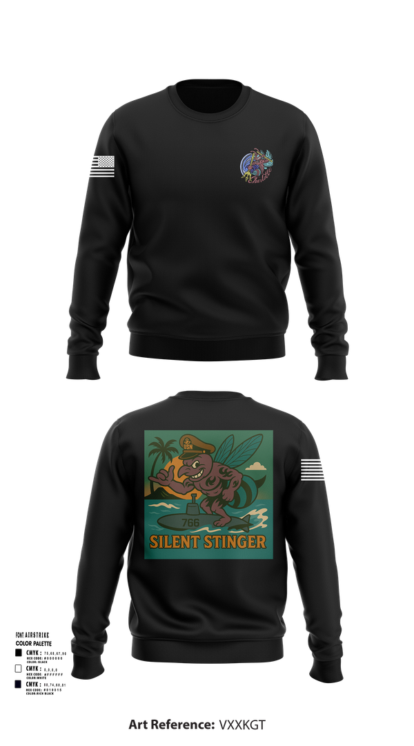 Crew Neck Sweatshirt, USS CHARLOTTE SSN 766, Navy, Teamtime, Team time, sublimation, custom sports apparel, team uniforms, spirit wear, spiritwear, sports uniforms, custom shirts, team store, custom team store, fundraiser sports, apparel fundraiser