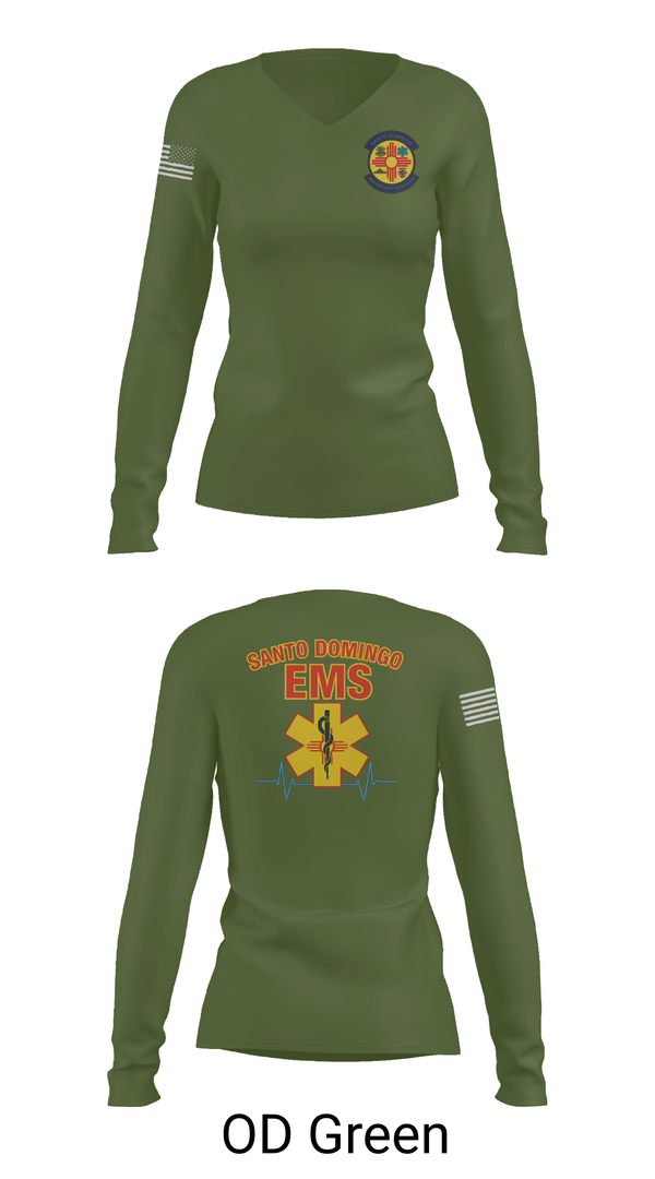 Womens Long Sleeve Vneck Shirt, SDEMS, , Teamtime, Team time, sublimation, custom sports apparel, team uniforms, spirit wear, spiritwear, sports uniforms, custom shirts, team store, custom team store, fundraiser sports, apparel fundraiser