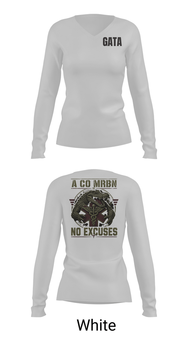 Womens Long Sleeve Vneck Shirt, MRBN -A Co, Army, Teamtime, Team time, sublimation, custom sports apparel, team uniforms, spirit wear, spiritwear, sports uniforms, custom shirts, team store, custom team store, fundraiser sports, apparel fundraiser