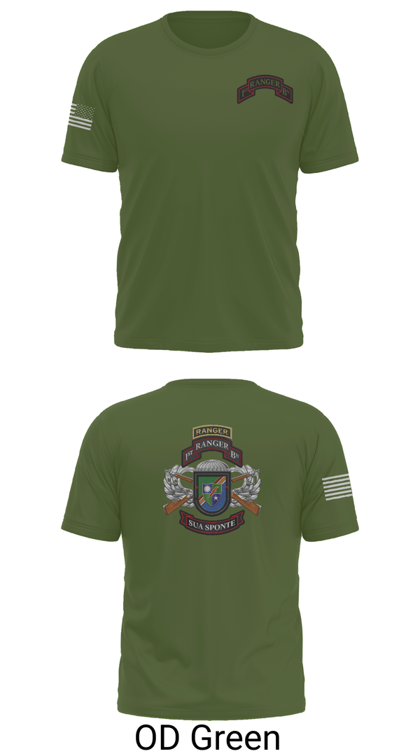 Old School Cotton Feel Shirt, 1/75 Ranger Battalion, Army, Teamtime, Team time, sublimation, custom sports apparel, team uniforms, spirit wear, spiritwear, sports uniforms, custom shirts, team store, custom team store, fundraiser sports, apparel fundraiser