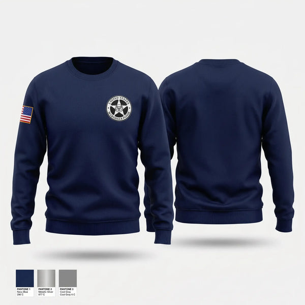 Crew Neck Sweatshirt, United States Marshals Posse, Police, Teamtime, Team time, sublimation, custom sports apparel, team uniforms, spirit wear, spiritwear, sports uniforms, custom shirts, team store, custom team store, fundraiser sports, apparel fundraiser