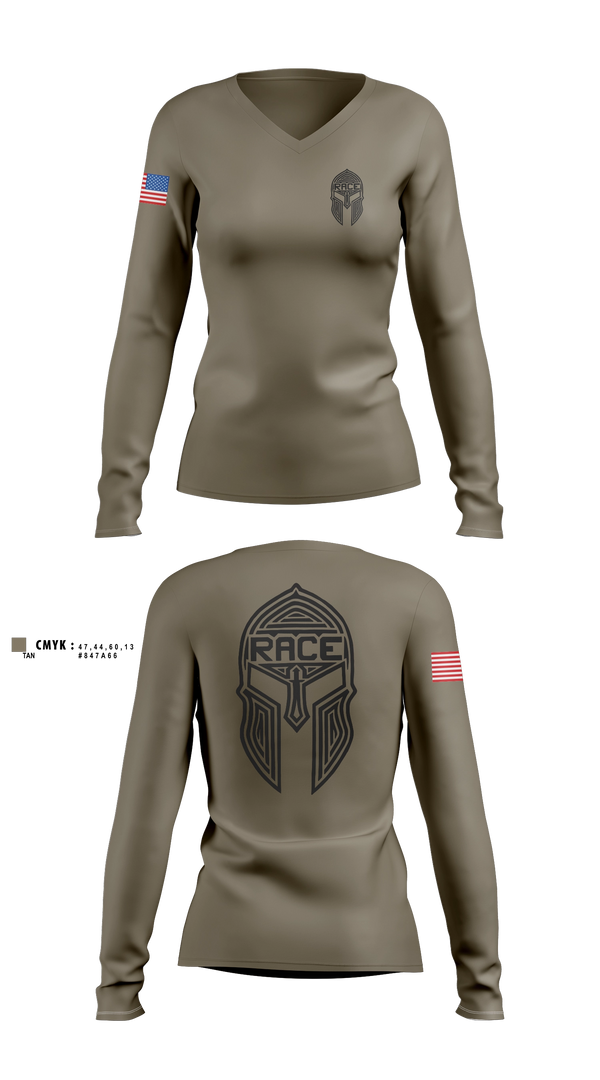 Womens Long Sleeve Vneck Shirt, Race, Army, Teamtime, Team time, sublimation, custom sports apparel, team uniforms, spirit wear, spiritwear, sports uniforms, custom shirts, team store, custom team store, fundraiser sports, apparel fundraiser