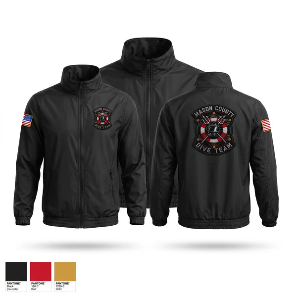 Windbreaker, Mason County Sheriffs Office Dive Team, Police, Teamtime, Team time, sublimation, custom sports apparel, team uniforms, spirit wear, spiritwear, sports uniforms, custom shirts, team store, custom team store, fundraiser sports, apparel fundraiser
