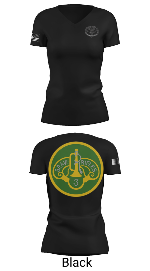 Womens Short Sleeve Vneck Shirt, 3d Cavalry Regiment, Army, Teamtime, Team time, sublimation, custom sports apparel, team uniforms, spirit wear, spiritwear, sports uniforms, custom shirts, team store, custom team store, fundraiser sports, apparel fundraiser