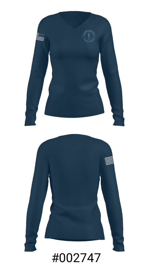 Women's Long Sleeve Vneck Shirt, Baltimore Junior Academy, Spirit Store, Teamtime, Team time, sublimation, custom sports apparel, team uniforms, spirit wear, spiritwear, sports uniforms, custom shirts, team store, custom team store, fundraiser sports, apparel fundraiser