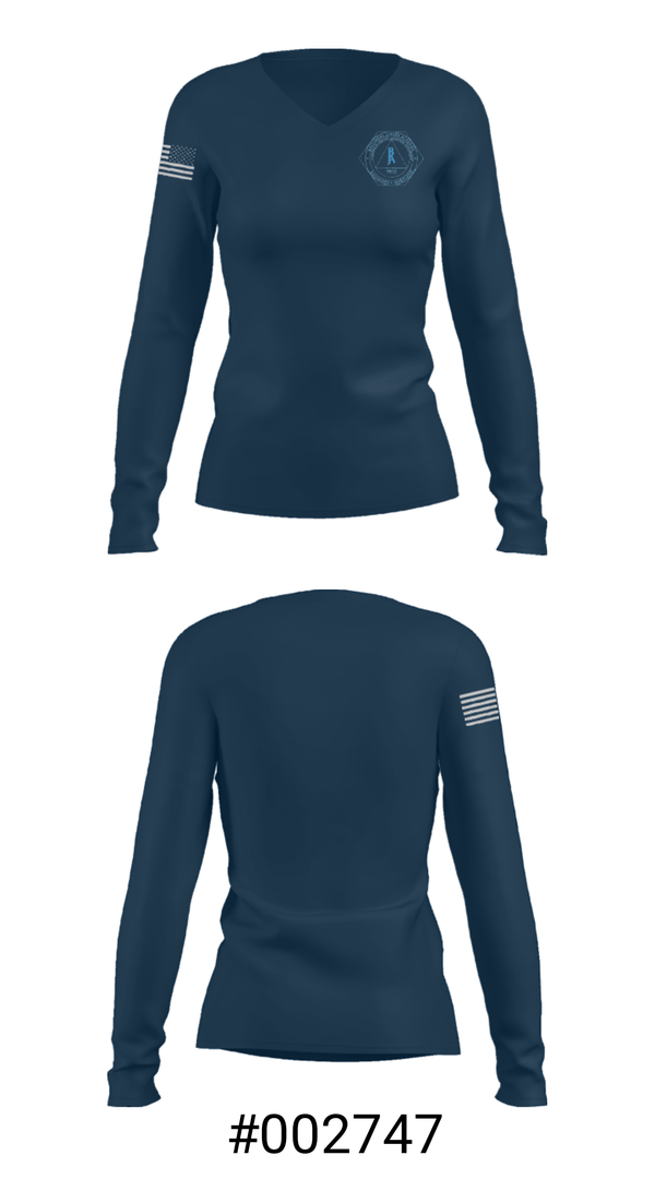 Women's Long Sleeve Vneck Shirt, Baltimore Junior Academy, Spirit Store, Teamtime, Team time, sublimation, custom sports apparel, team uniforms, spirit wear, spiritwear, sports uniforms, custom shirts, team store, custom team store, fundraiser sports, apparel fundraiser