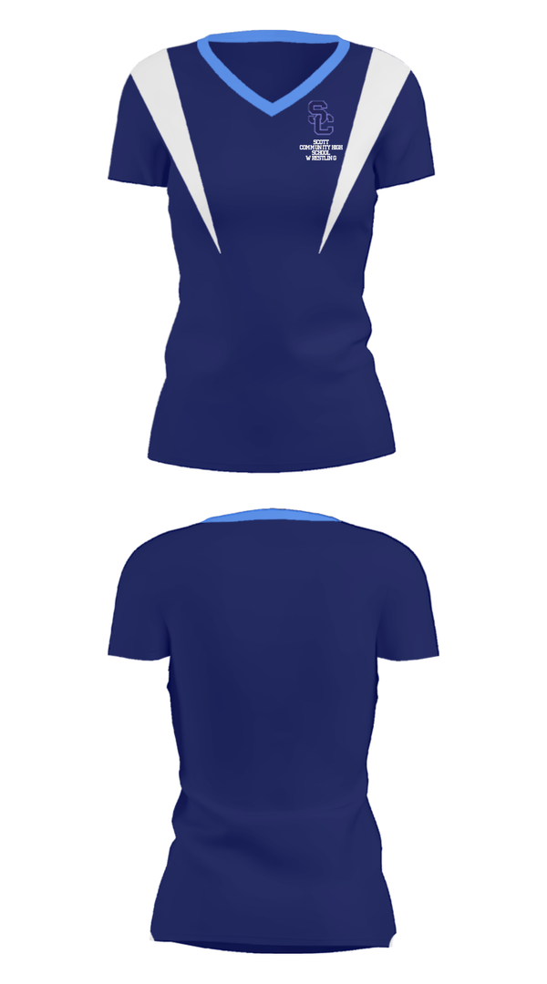 Women's Short Sleeve Vneck Shirt, Scott Community High School Wrestling, Wrestling, Teamtime, Team time, sublimation, custom sports apparel, team uniforms, spirit wear, spiritwear, sports uniforms, custom shirts, team store, custom team store, fundraiser sports, apparel fundraiser