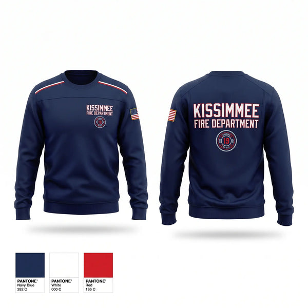 Crew Neck Sweatshirt, Kissimmee fire department, Fire Department, Teamtime, Team time, sublimation, custom sports apparel, team uniforms, spirit wear, spiritwear, sports uniforms, custom shirts, team store, custom team store, fundraiser sports, apparel fundraiser