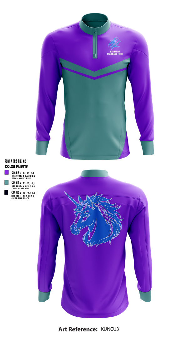 Quarter Zip Jacket, Kennandy, Track & Field, Teamtime, Team time, sublimation, custom sports apparel, team uniforms, spirit wear, spiritwear, sports uniforms, custom shirts, team store, custom team store, fundraiser sports, apparel fundraiser