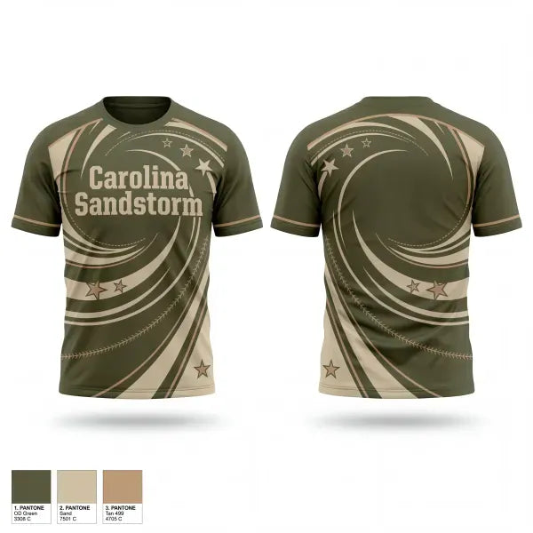 Short Sleeve Performance Shirt, Carolina Sandstorm, Baseball, Teamtime, Team time, sublimation, custom sports apparel, team uniforms, spirit wear, spiritwear, sports uniforms, custom shirts, team store, custom team store, fundraiser sports, apparel fundraiser