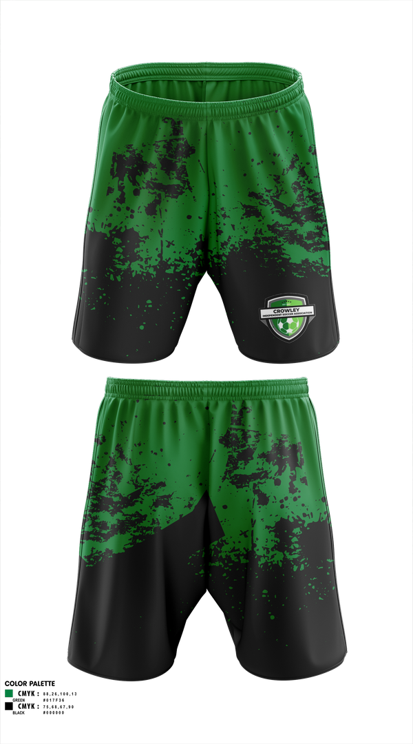 Mens Soccer Shorts, Crowley Independent Soccer Association, Men's Soccer, Teamtime, Team time, sublimation, custom sports apparel, team uniforms, spirit wear, spiritwear, sports uniforms, custom shirts, team store, custom team store, fundraiser sports, apparel fundraiser
