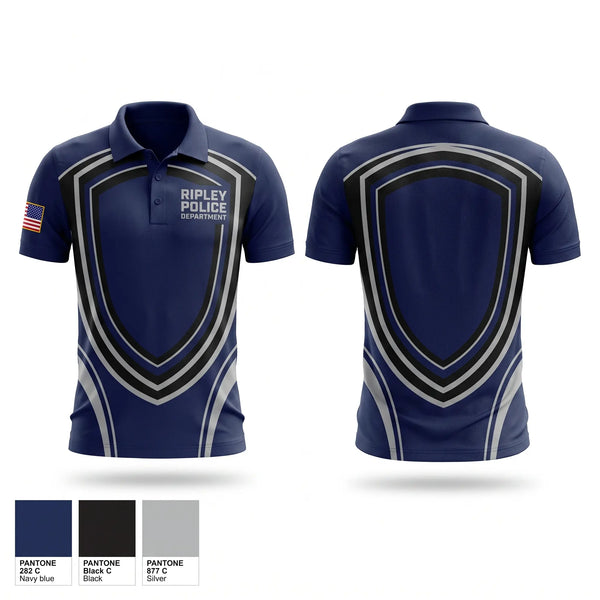 Short Sleeve Performance Polo, ripley poice department, Police, Teamtime, Team time, sublimation, custom sports apparel, team uniforms, spirit wear, spiritwear, sports uniforms, custom shirts, team store, custom team store, fundraiser sports, apparel fundraiser