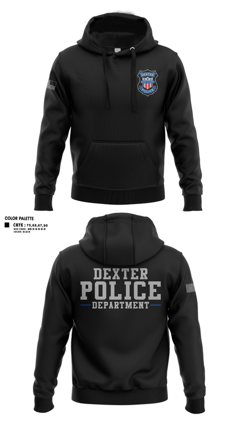 Hoodie, Dexter Police Department, Police, Teamtime, Team time, sublimation, custom sports apparel, team uniforms, spirit wear, spiritwear, sports uniforms, custom shirts, team store, custom team store, fundraiser sports, apparel fundraiser