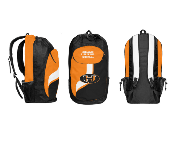 Gear Bag, Hillsboro High School Basketball, Men's Basketball, Teamtime, Team time, sublimation, custom sports apparel, team uniforms, spirit wear, spiritwear, sports uniforms, custom shirts, team store, custom team store, fundraiser sports, apparel fundraiser